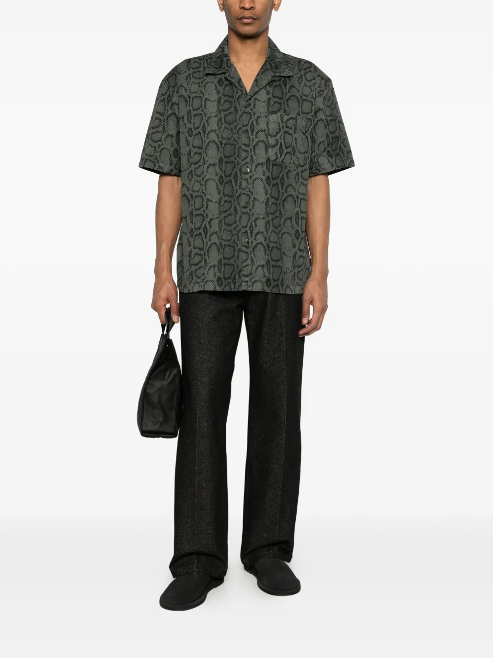 Carhartt WIP Overhemd met slangenprint Groen