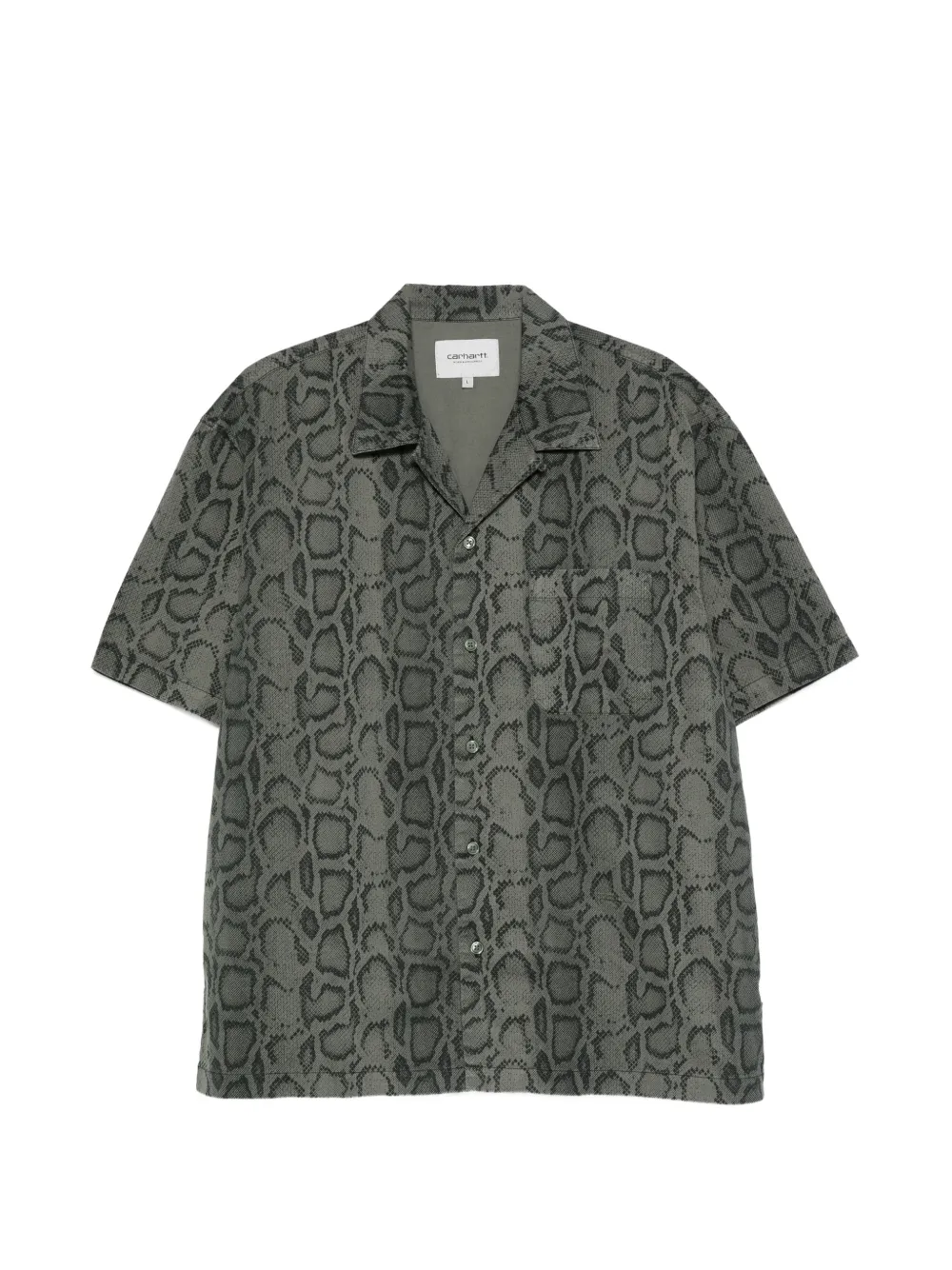 Carhartt WIP snakeskin-print short-sleeve shirt - Verde