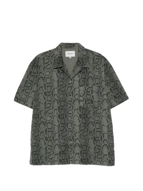 Carhartt WIP snakeskin-print short-sleeve shirt