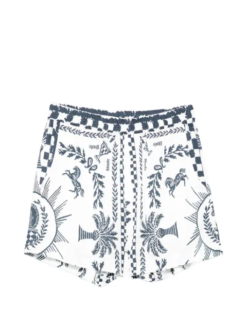 RHUDE patterned elasticated shorts