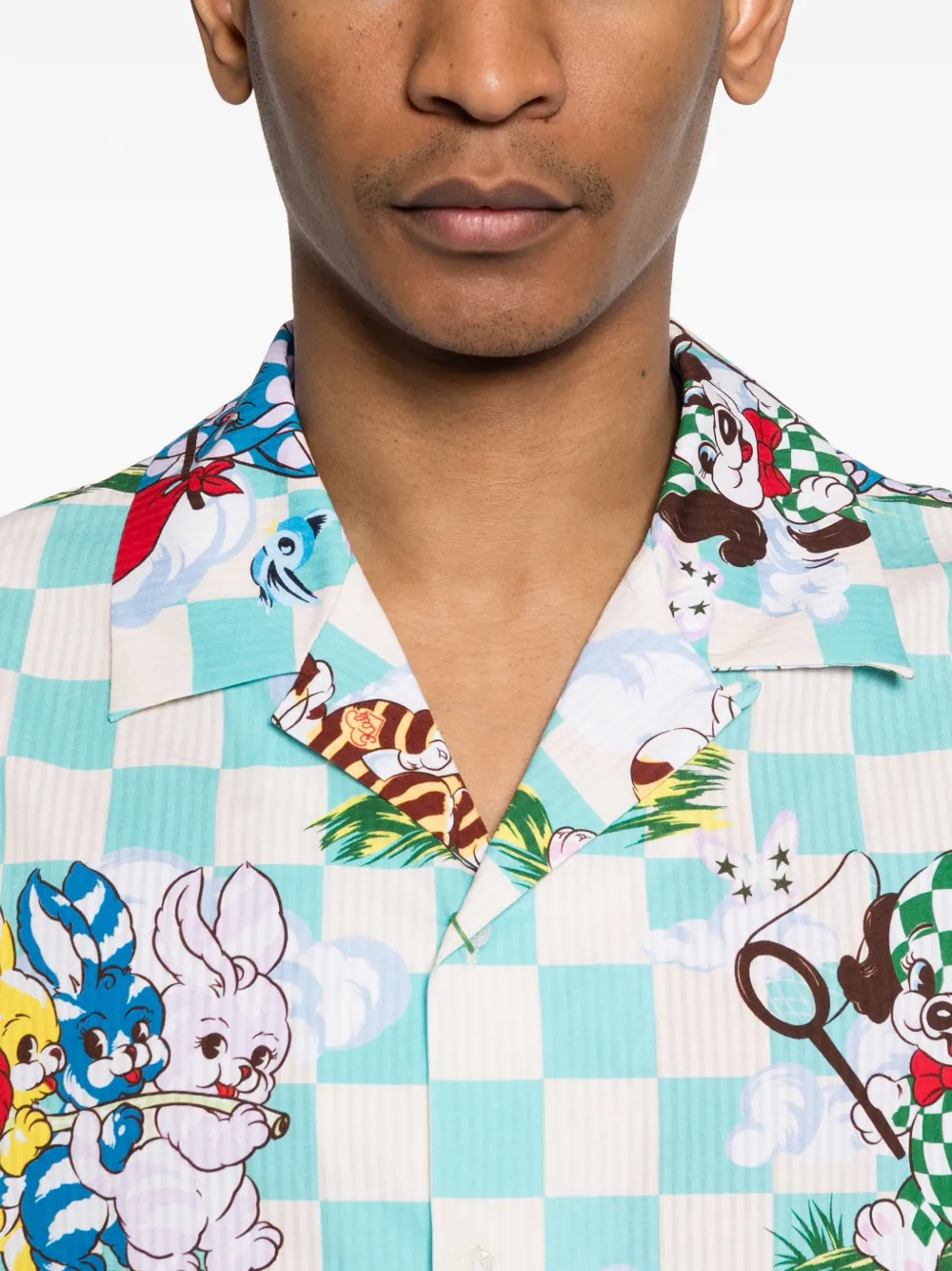 Kenzo Geruit overhemd Blauw