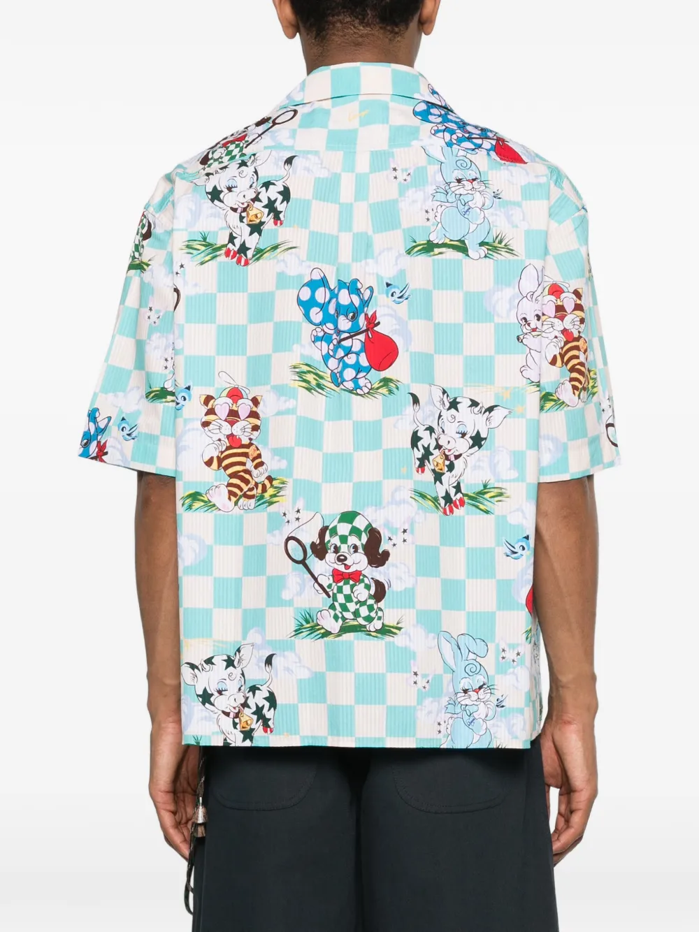Kenzo Geruit overhemd Blauw