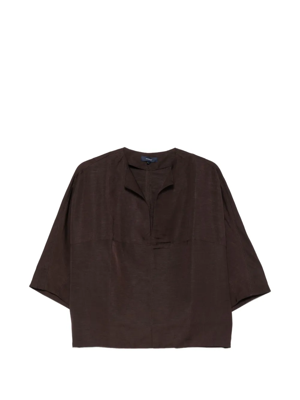 Soeur Ilona V-neck short-sleeve blouse - Marrone