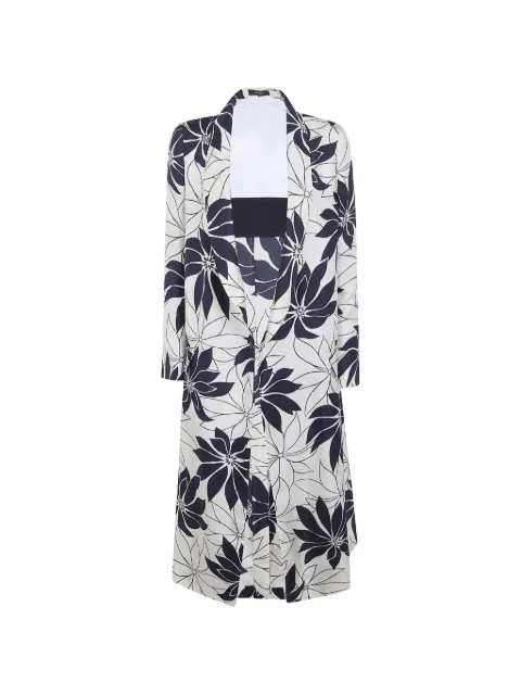 IBRIGU single-breasted floral-print coat
