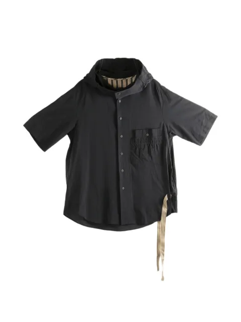 Ziggy Chen hooded short-sleeved shirt