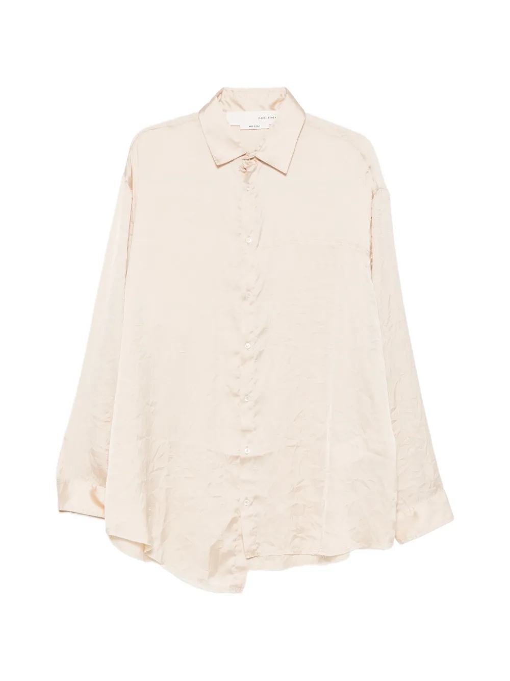 Isabel Benenato crinkled shirt - Toni neutri