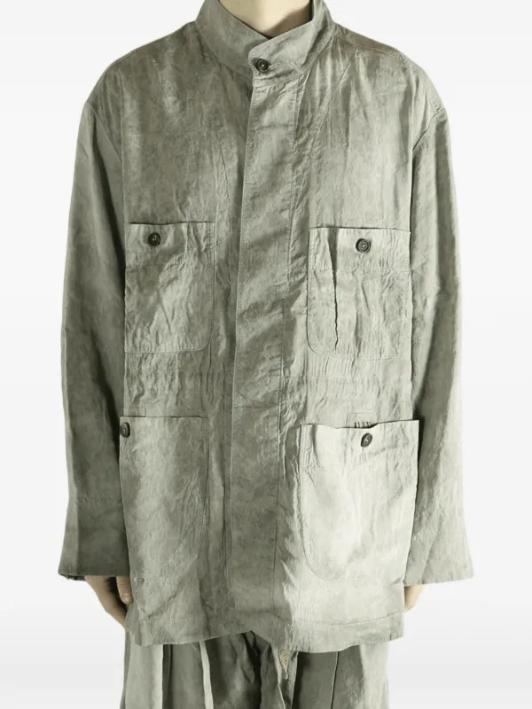 ZIGGY CHEN 23SS 総柄　ジャケット　ほぼ未使用　正規品 Ziggy Chen テクスチャード ジャケット | グリーン | FARFETCH JP