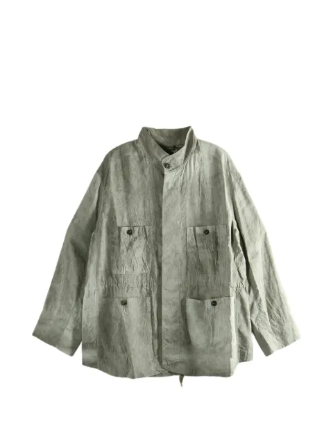 Ziggy Chen crinkled patch-pocket jacket