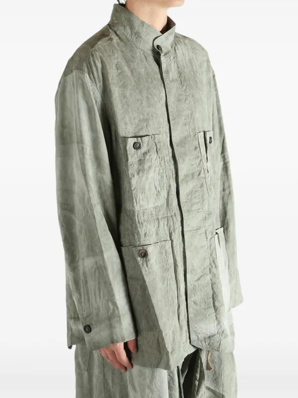 ZIGGY CHEN 23SS 総柄　ジャケット　ほぼ未使用　正規品 Ziggy Chen テクスチャード ジャケット | グリーン | FARFETCH JP