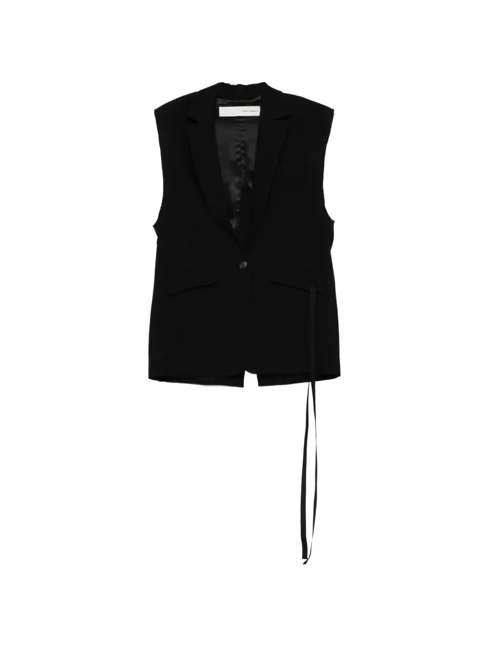 Isabel Benenato tie-detail waistcoat - Nero