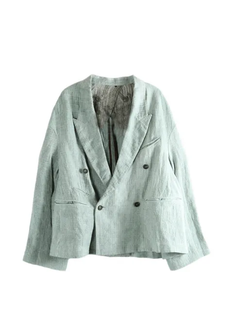 Ziggy Chen double-breasted linen blazer