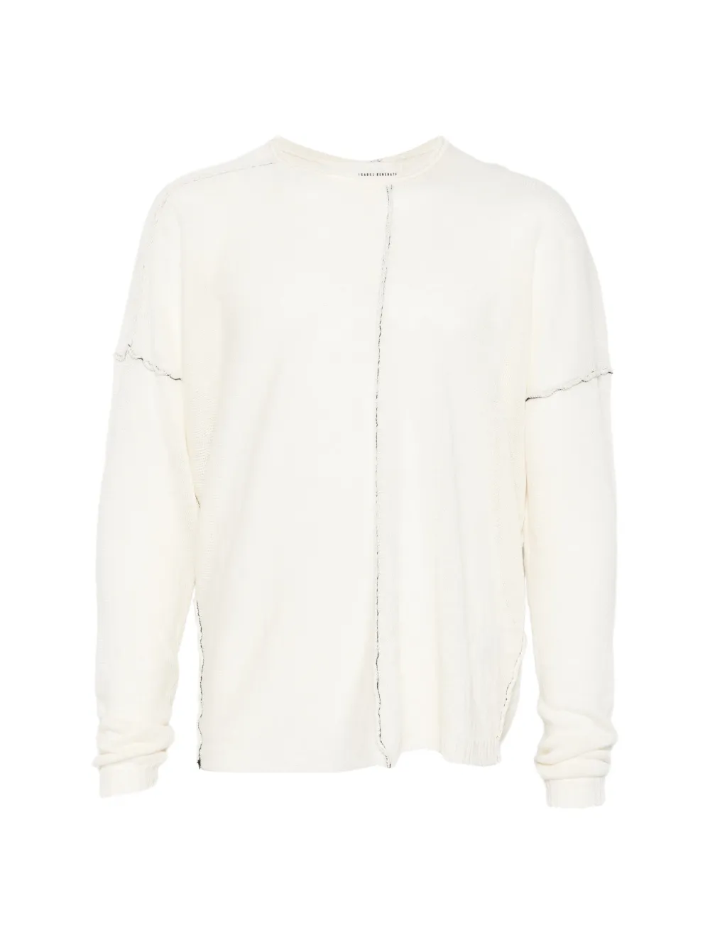 Isabel Benenato stitch detail sweater - Bianco