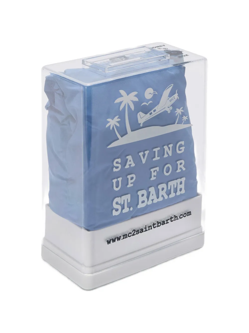 MC2 Saint Barth x Pantone Lighting zwembroek met trekkoord en logo-patch Blauw