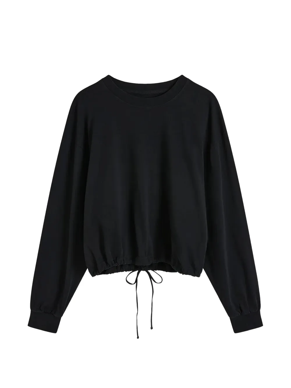 St. Agni drawstring-hem long-sleeve sweatshirt - Nero