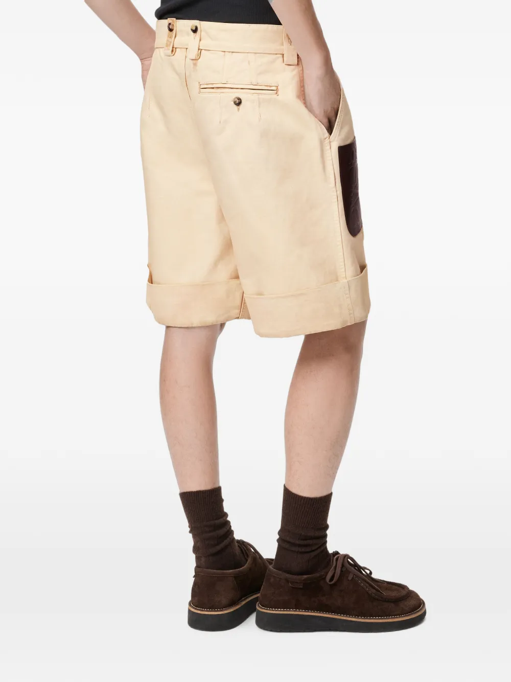 LOEWE Shorts met logo Beige