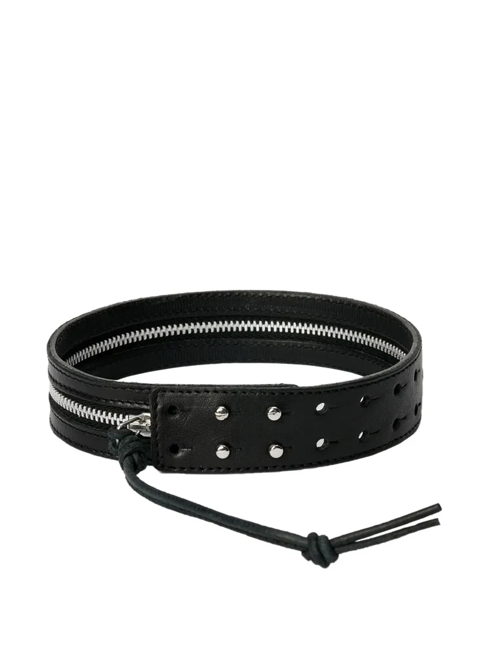OUR LEGACY zip-detail studded choker - Schwarz
