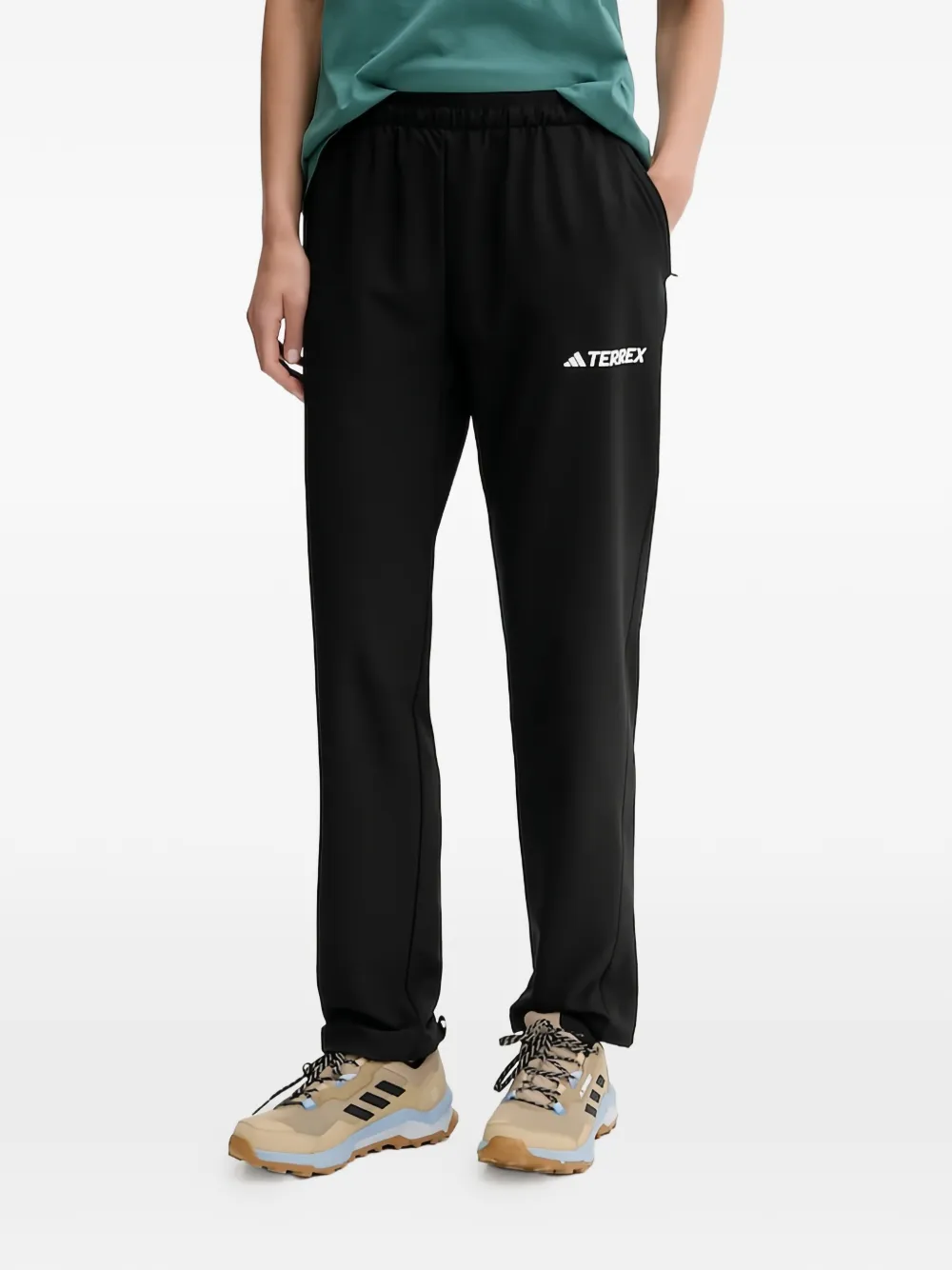 adidas logo-print track pants - Schwarz