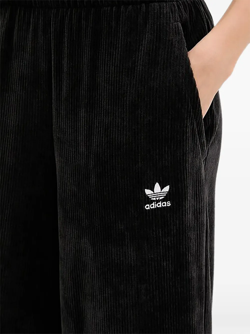 adidas Ribfluwelen broek Zwart