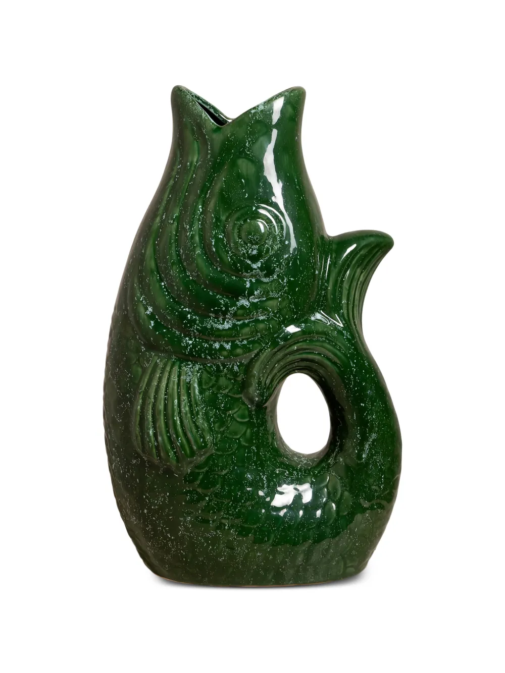 CU I SEEYOU fish-design vase - Verde