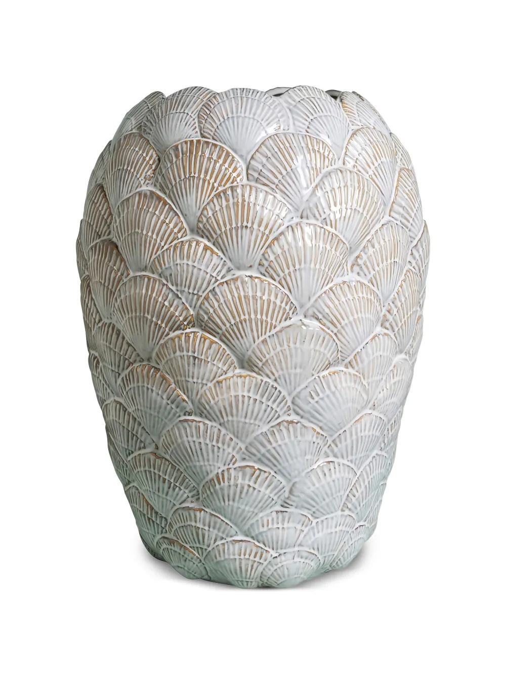 CU I SEEYOU shell-design vase - Bianco