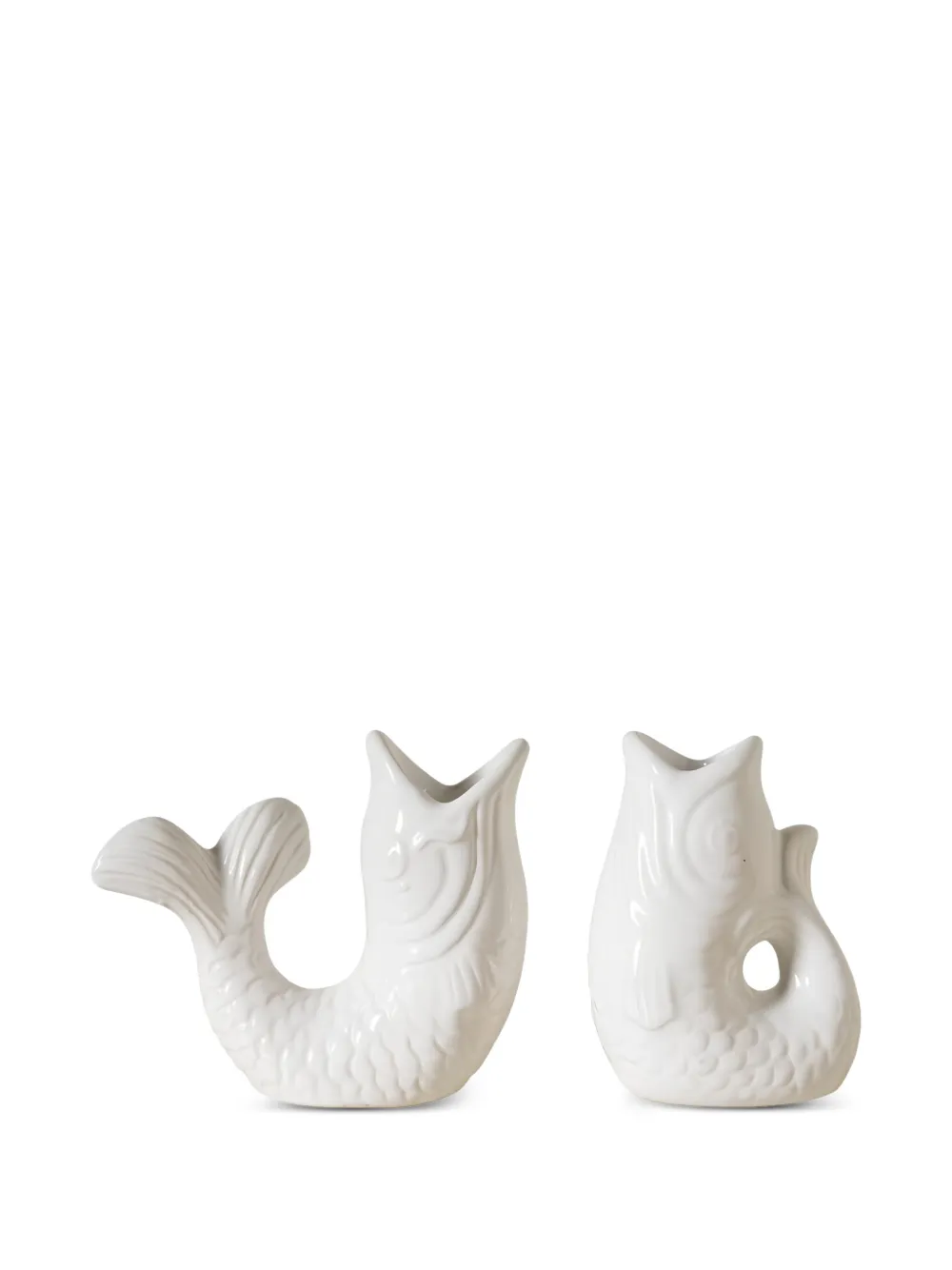 CU I SEEYOU Candelabri con design a pesce (2 pezzi) - Bianco