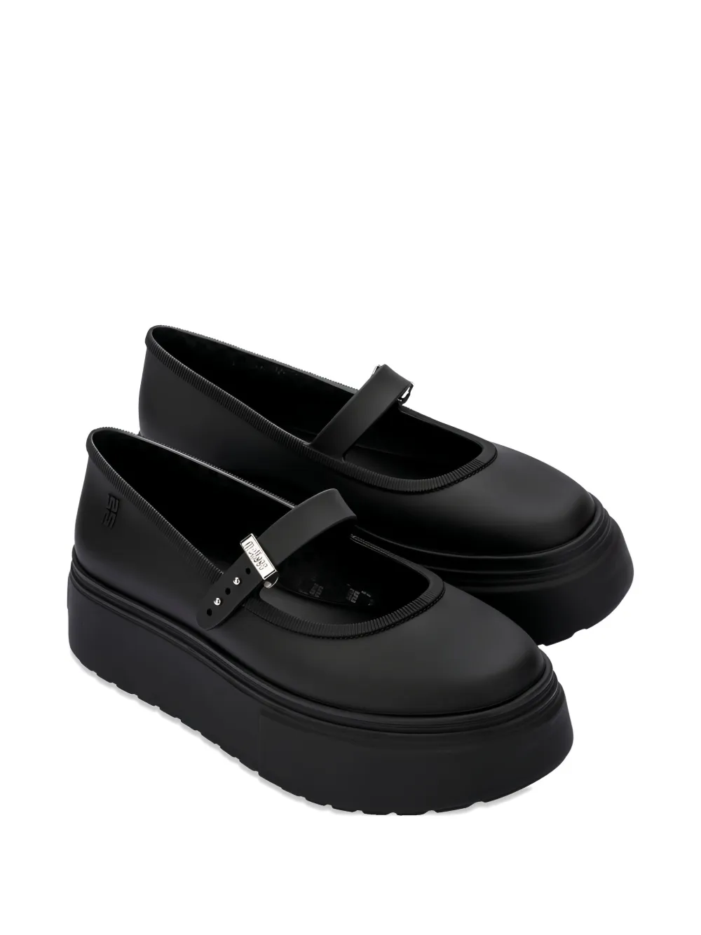 Melissa Ballerina's met plateauzool Zwart