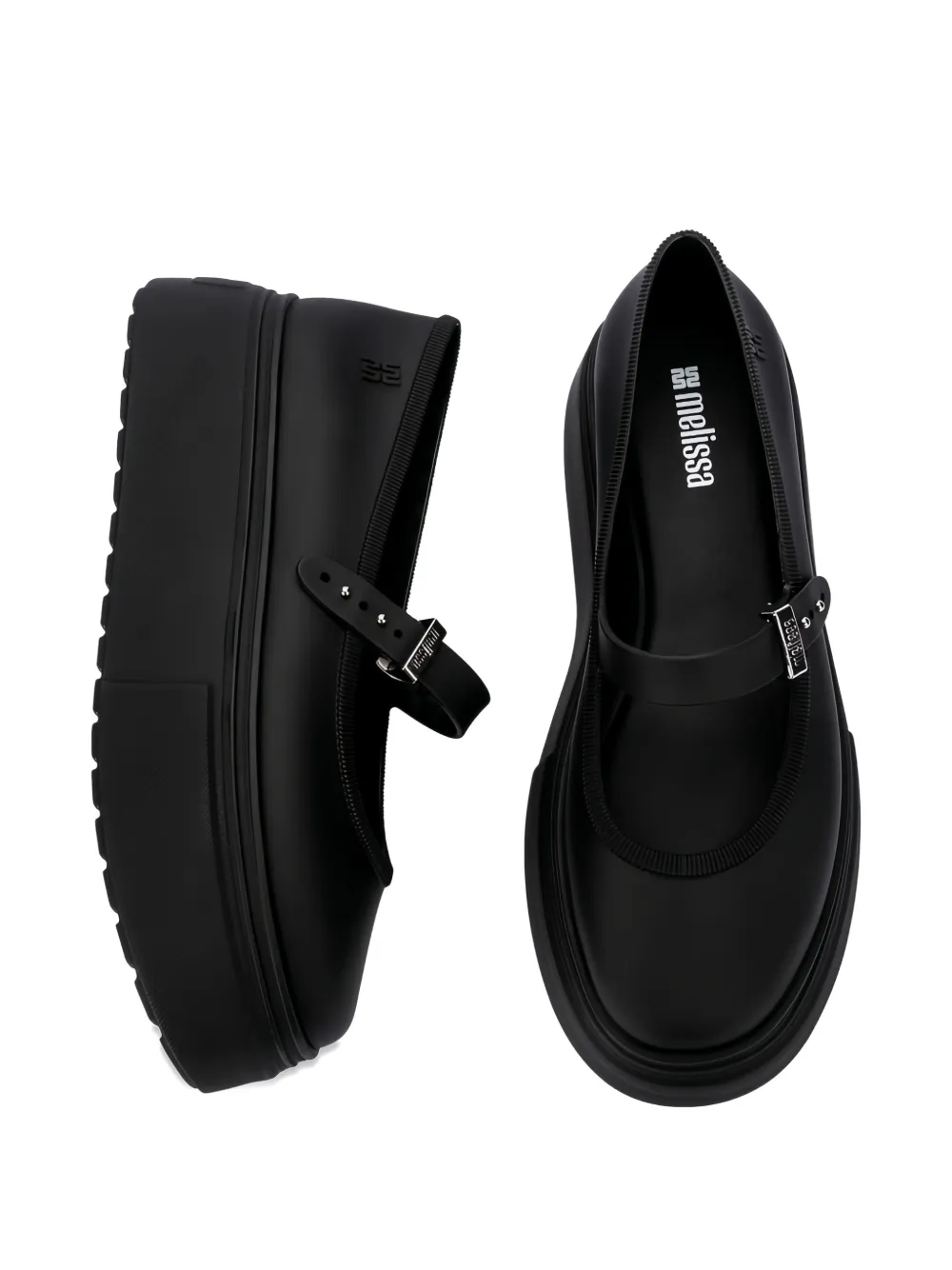 Melissa Ballerina's met plateauzool Zwart