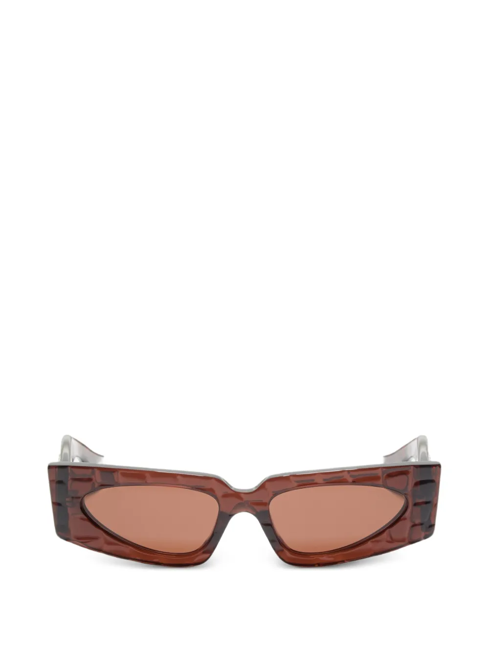 VALENTINO GARAVANI EYEWEAR rectangular acetate sunglasses - Marrone
