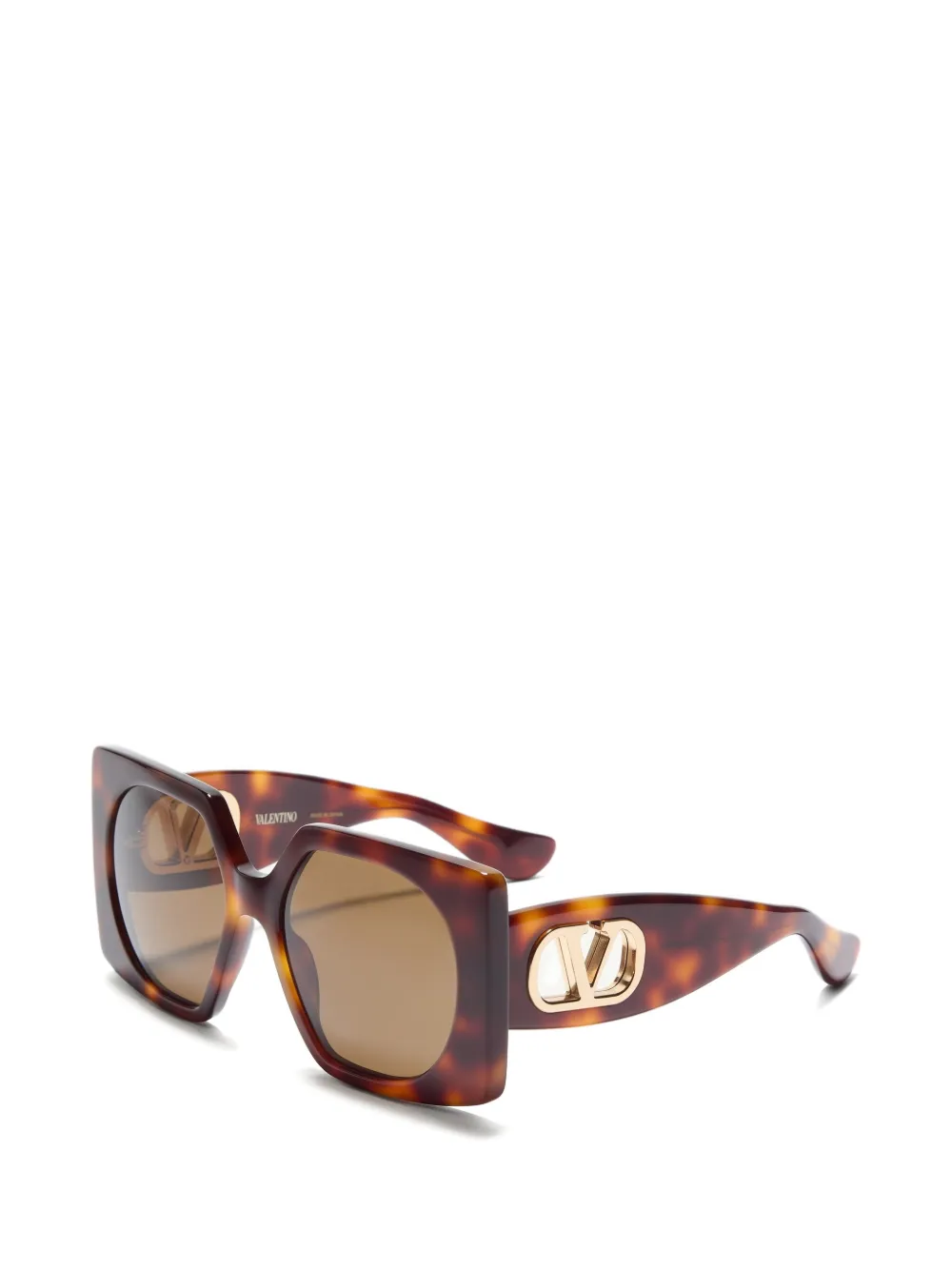 VALENTINO GARAVANI EYEWEAR VLogo bril met rechthoekig montuur Bruin
