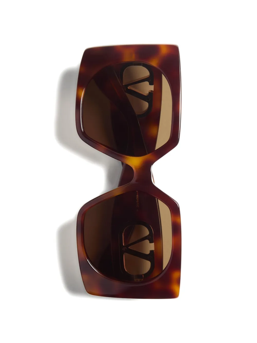 VALENTINO GARAVANI EYEWEAR VLogo bril met rechthoekig montuur Bruin