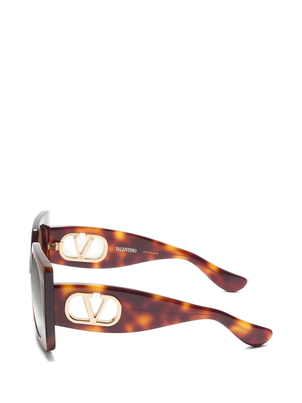 VALENTINO GARAVANI EYEWEAR VLogo bril met rechthoekig montuur Bruin