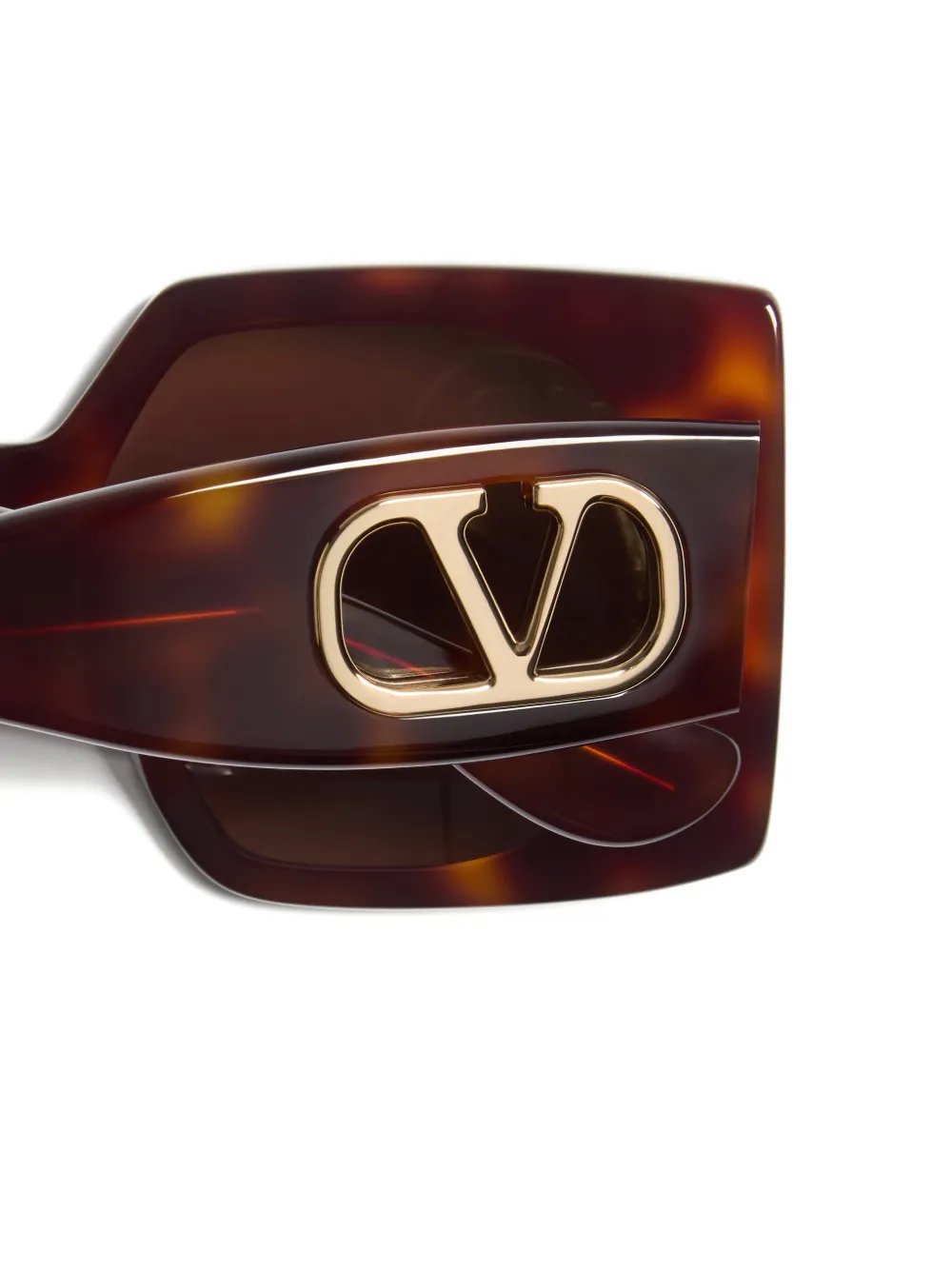 VALENTINO GARAVANI EYEWEAR VLogo bril met rechthoekig montuur Bruin