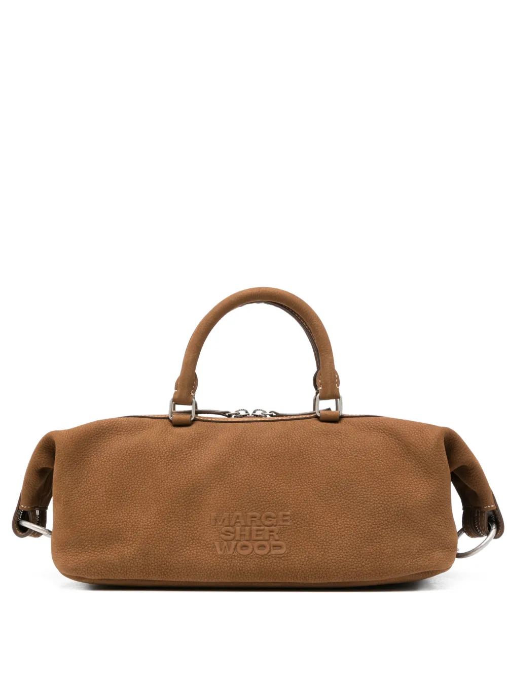 Marge Sherwood embossed-logo tote bag - Marrone