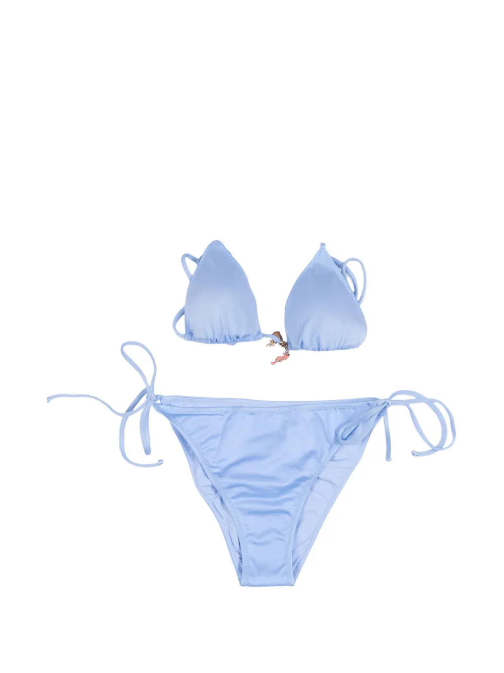 MC2 Saint Barth Kids Leah Teen charm-embellished triangle bikini - Blau