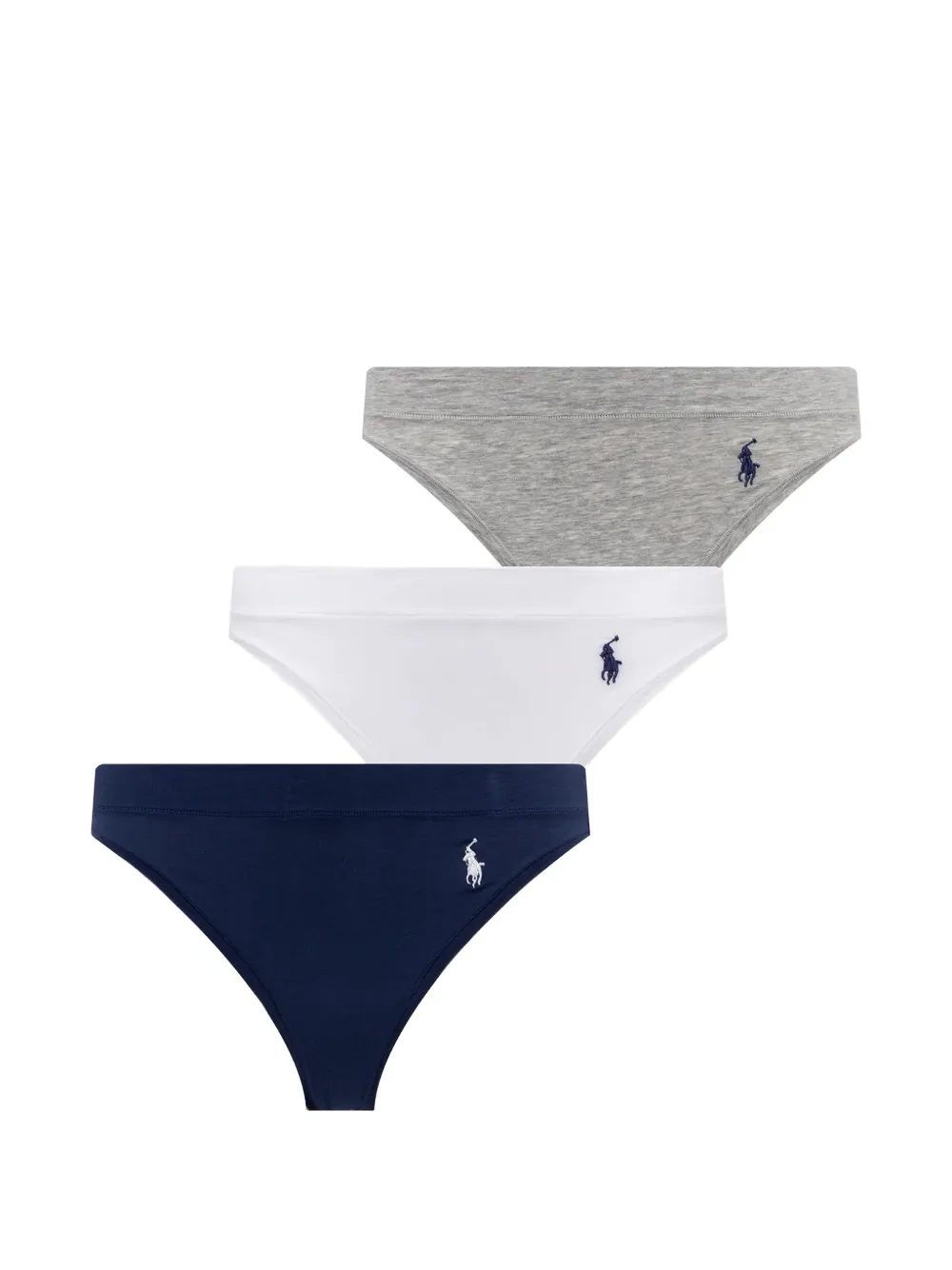 Polo Ralph Lauren logo-embroidered thongs /set of thee) - Blu