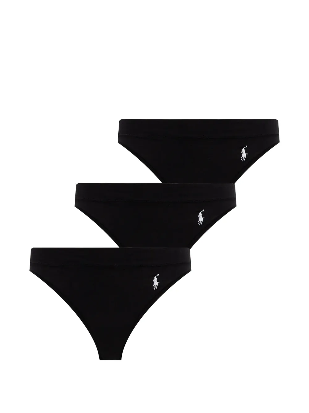 Polo Ralph Lauren Pony-motif thongs (set of thee) - Nero