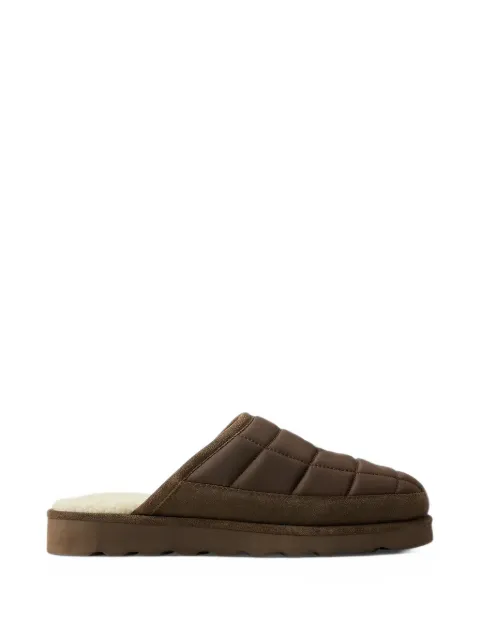 Polo Ralph Lauren Reade suede-trim quilted scuff slippers