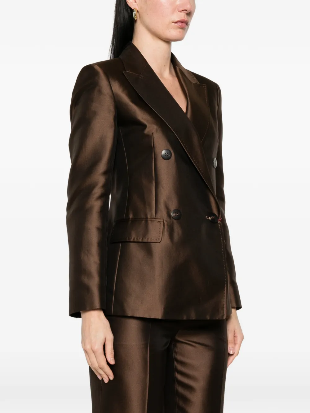 Max Mara Double-breasted Blazer - Brown 