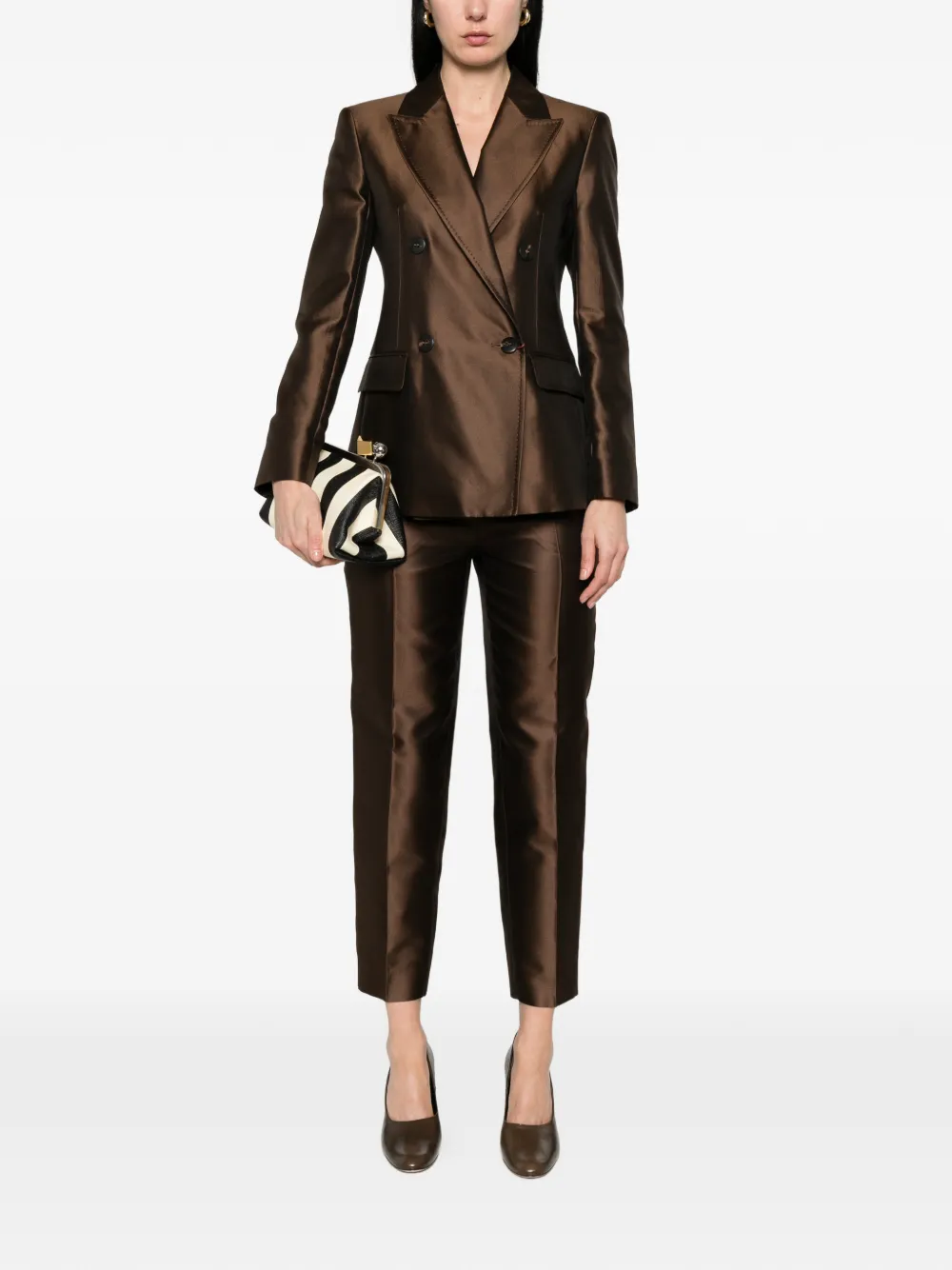  Max Mara Double-breasted Blazer - Brown 