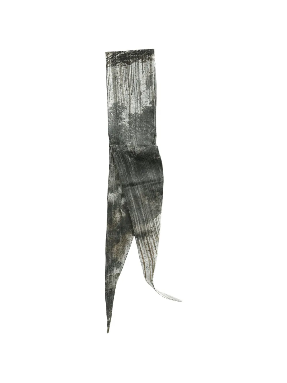 Ziggy Chen patterned scarf - Grigio