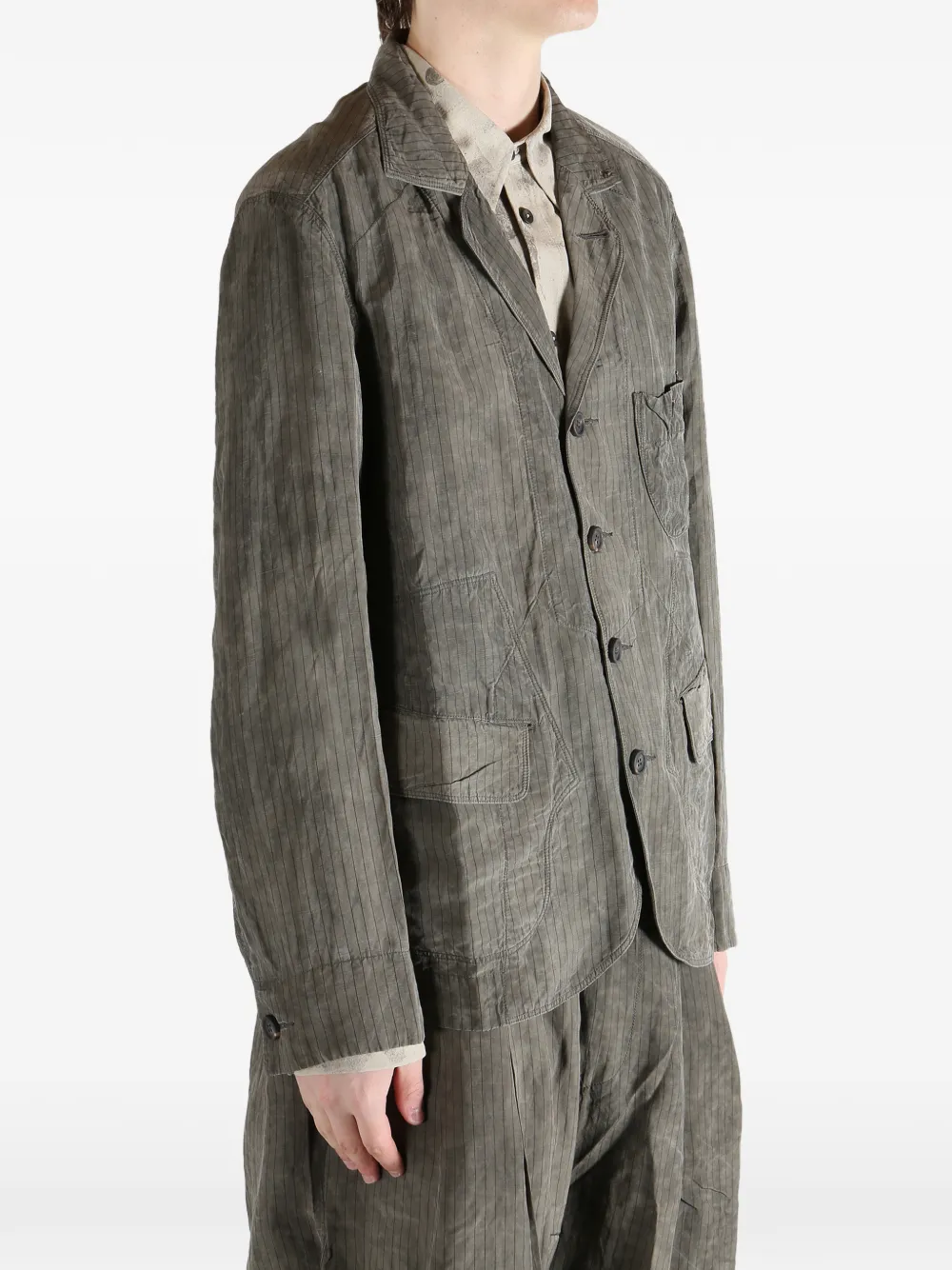 Ziggy Chen Blazer met patchwork Grijs