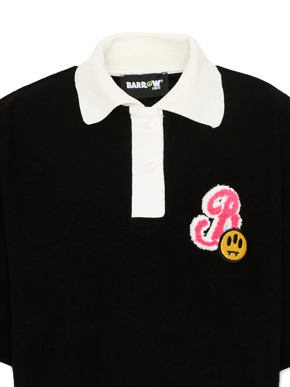 Barrow kids Poloshirt met korte mouwen en applicatie Zwart