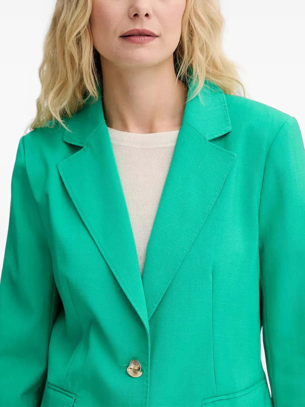 Morgan Blazer met enkele rij knopen Groen