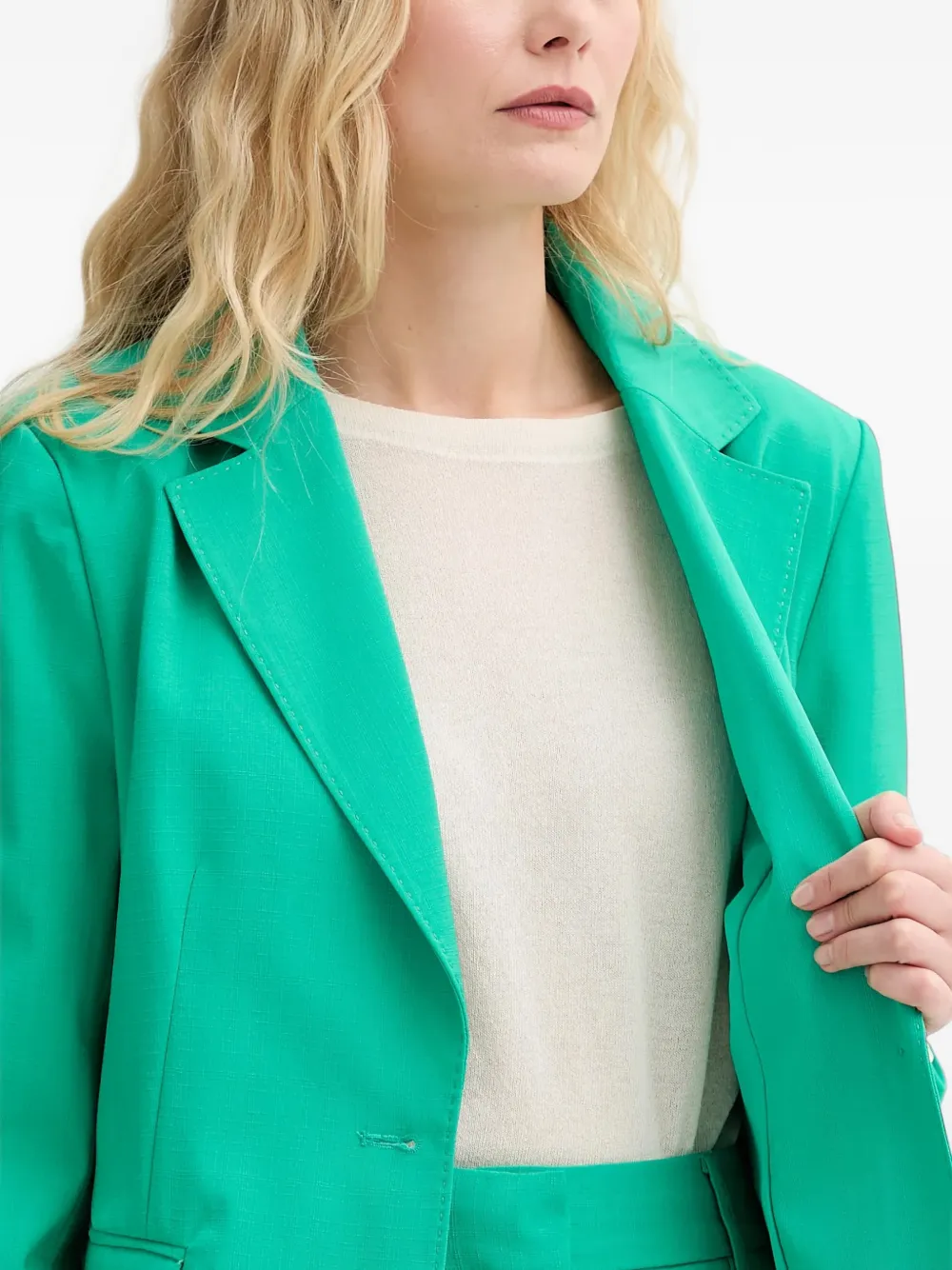 Morgan Blazer met enkele rij knopen Groen