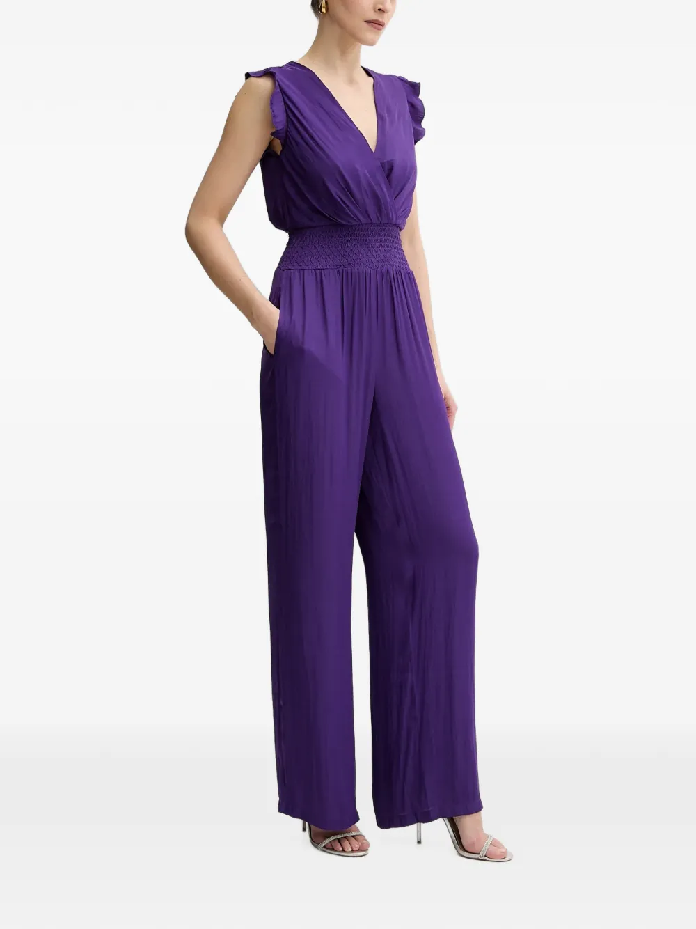 Morgan Jumpsuit met ruches Paars