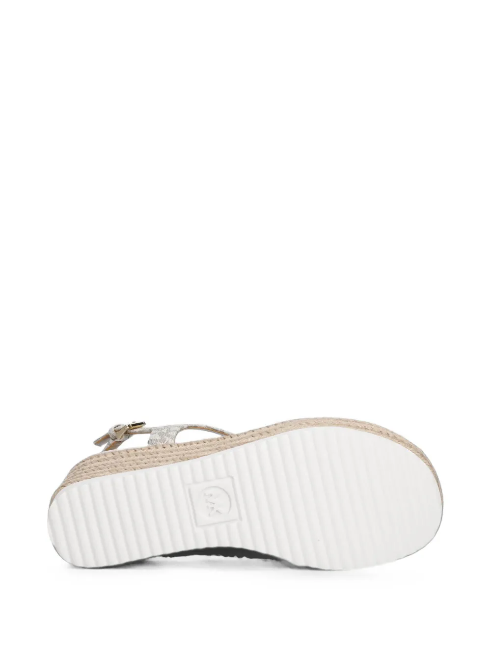 Michael Kors Val sandalen met sleehak en exclusief logo Beige