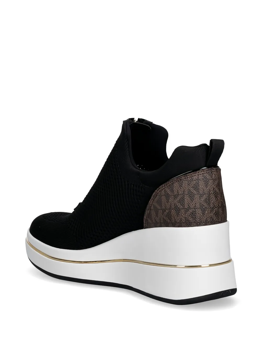 Michael Kors Emmy zip monogram sneakers Zwart