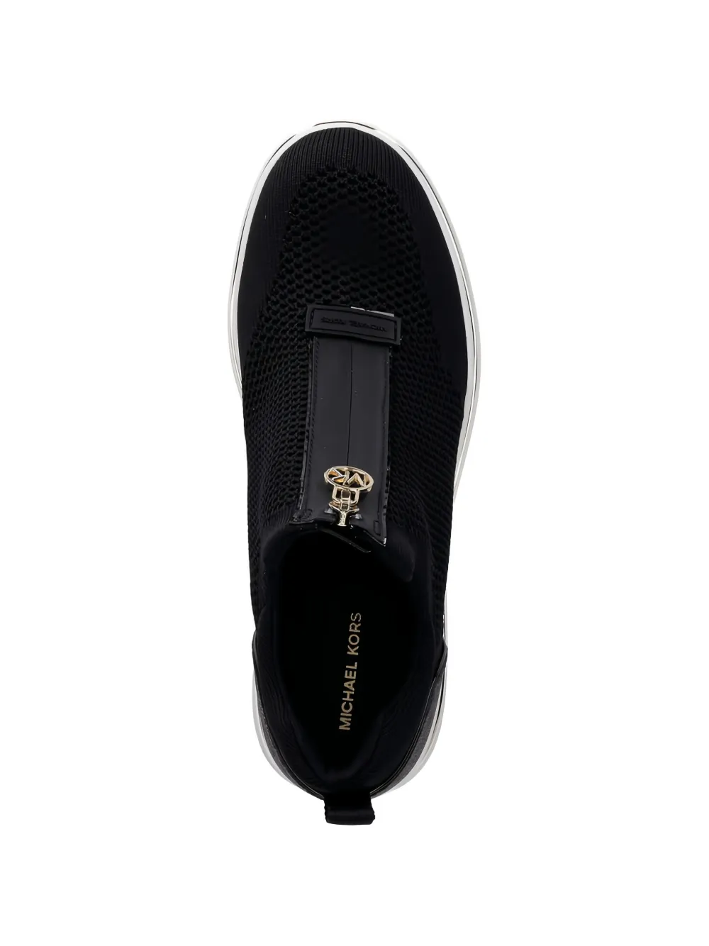 Michael Kors Emmy zip monogram sneakers Zwart