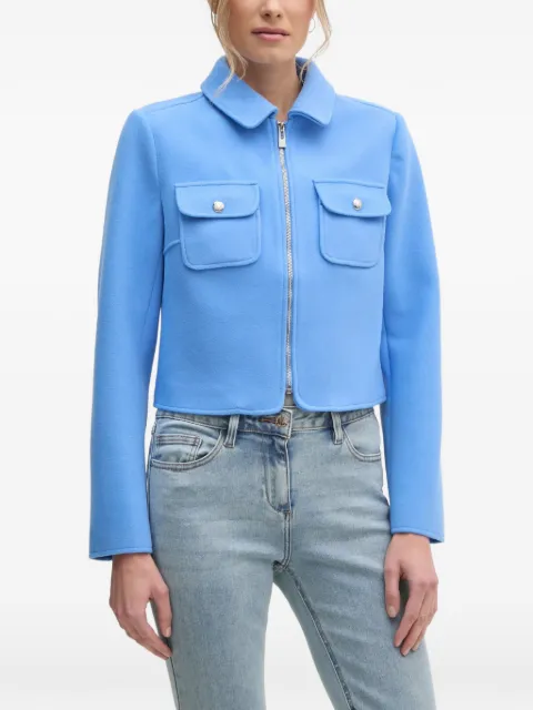 Morgan zip-up flap-pocket jacket