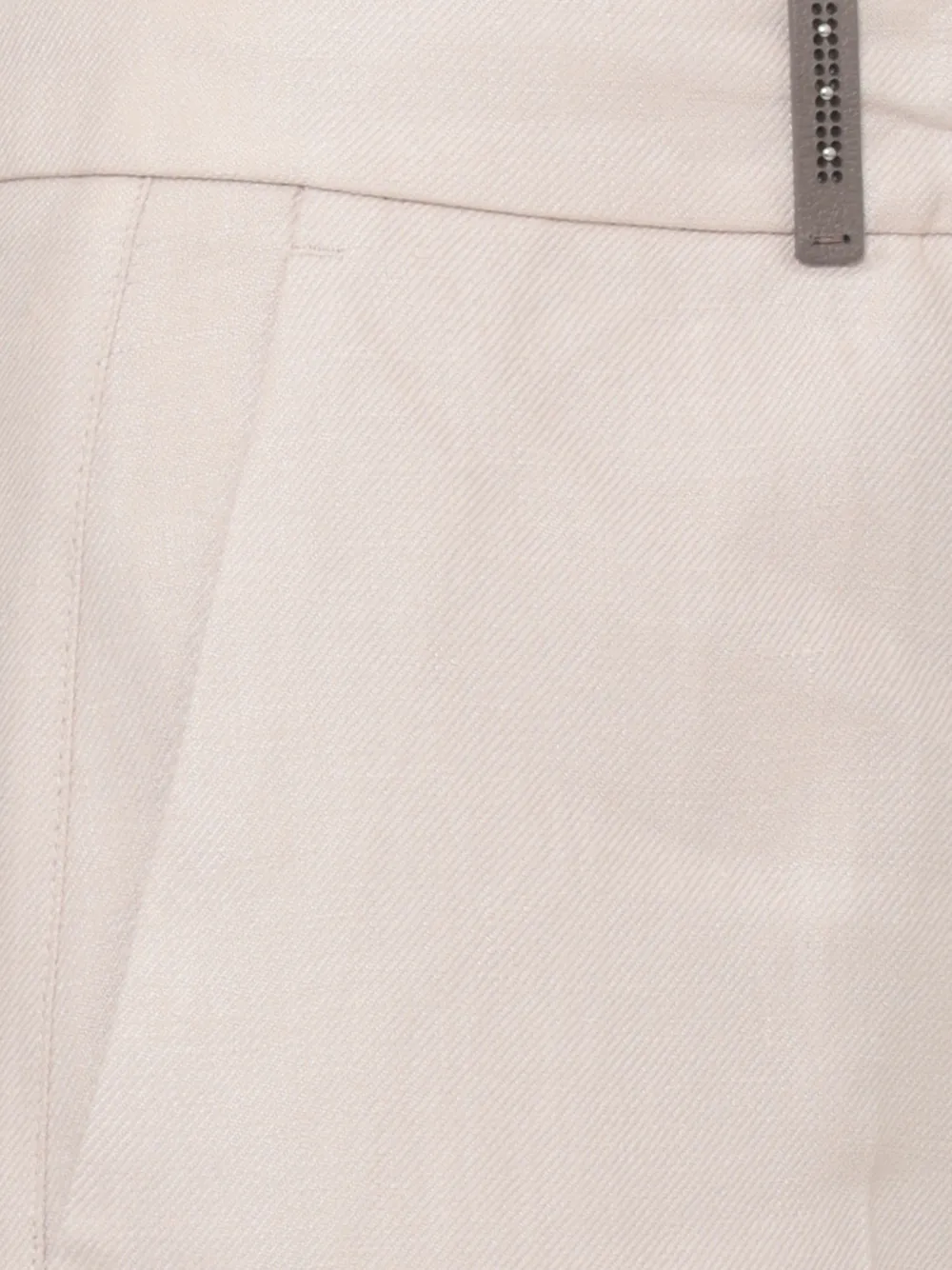 Peserico Broek met wijde pijpen en kralendetail Beige